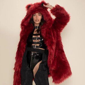 NWT Red Velvet Wolf Classic Faux Fur Coat (No longer available on site)